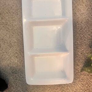 White Divided Serving Tray